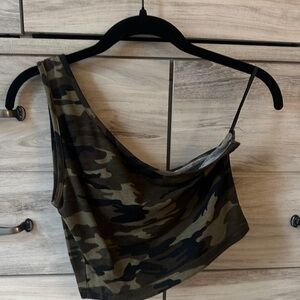 Camo 1 Shoulder Tank Top